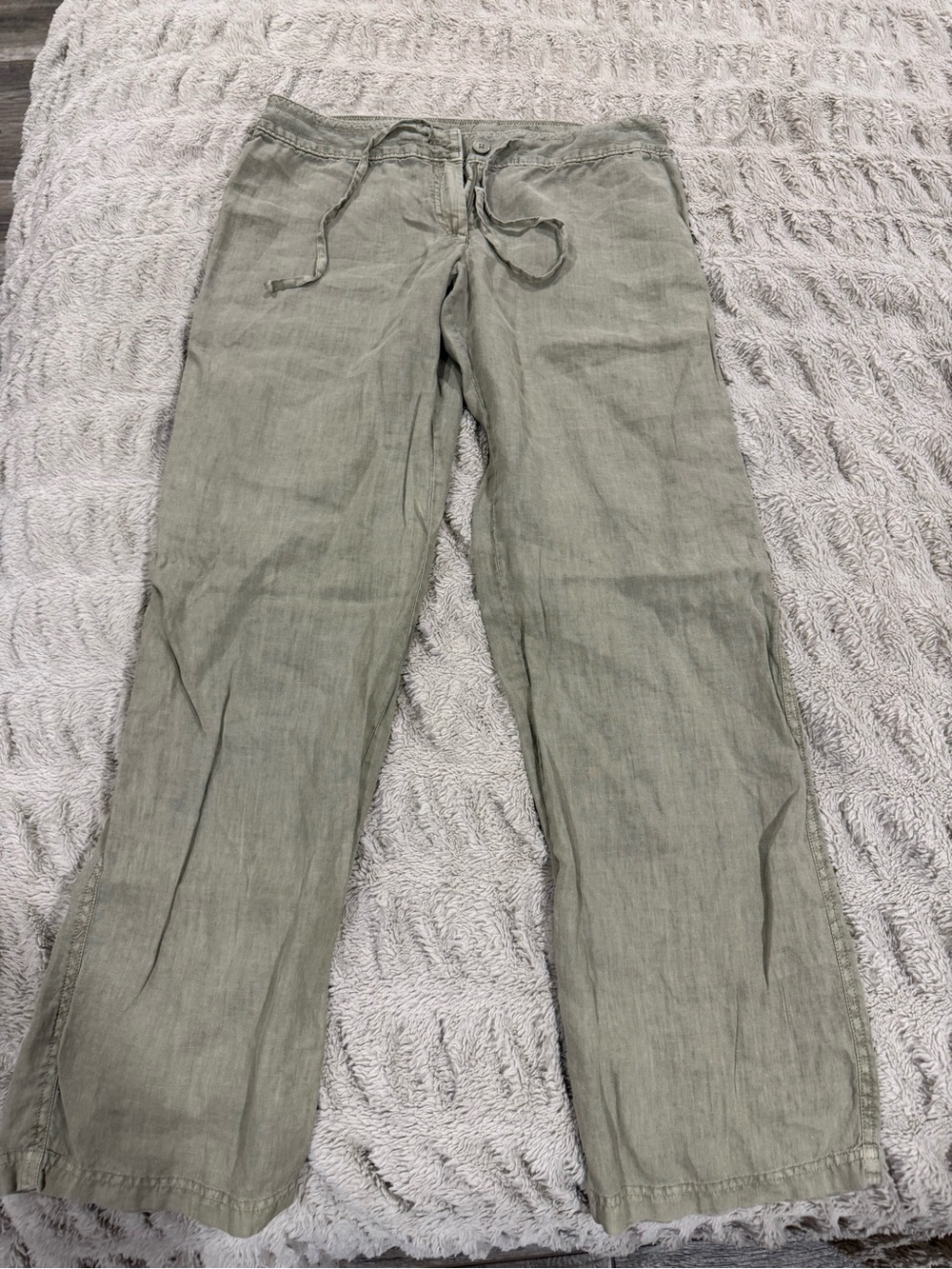 Tommy Bahama Olive Green Linen Drawstring Pants
